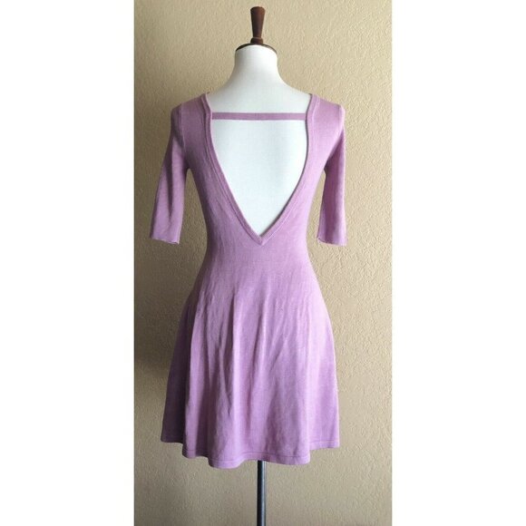 Nasty Gal Womens Pink Knit Low Back Take Turns Mini Dress Size S - Picture 3 of 13